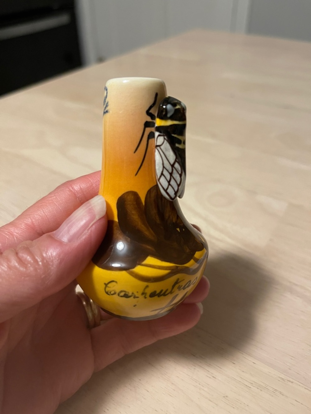 Sicard Faience ‘Cicada’ Small Bud Vase